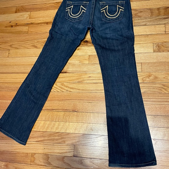 Bootcut light Distressed medium Wash western Cowgirl wide Flare indigo sz 29 - Picture 5 of 9